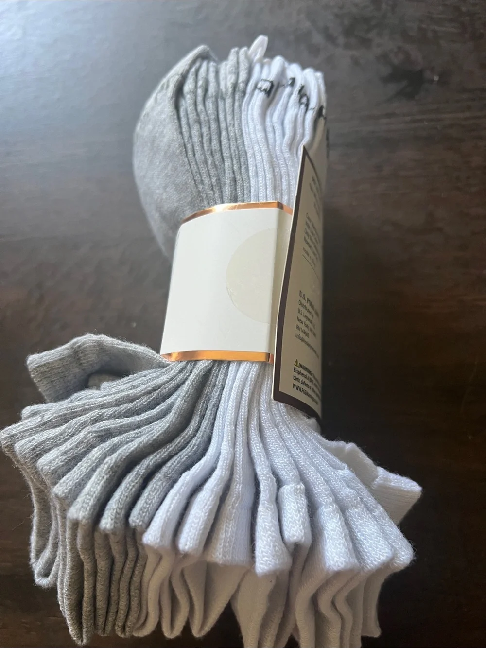 U.S. Polo Assn. Low-Cut Gray & White Athletic Socks - 10 Pairs Size 4-10